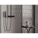 Zwarte matte douchekraan set Gala Pearl Glans 8x21 met moderne gebogen design