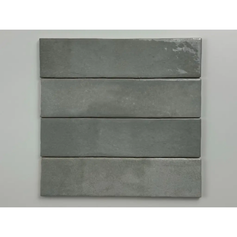 Gray concrete tiles wall art met trend tegels grijs glans 6x24,6 voor een moderne look