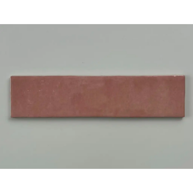 Roze tegels tegels roze glans 6x24,6 – terracotta coaster met glad oppervlak