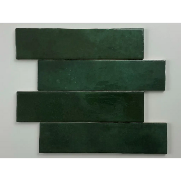 Groen glans tegels donker groen Trend tegels 6x24,6 keramisch of porselein
