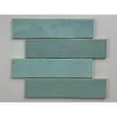 Trend tegels licht blauw glans 6x24,6 met glanzende licht blauwe keramische tegels