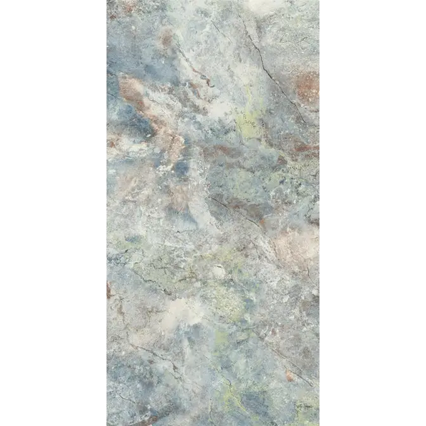 Grijze stenen muur textuur met scheuren en mos stains op Nebula Milkyway 60x120 cm