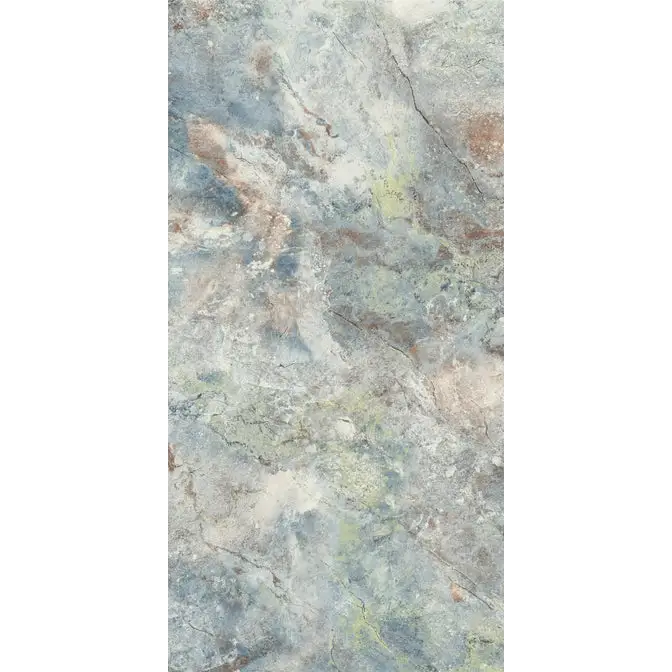 Grijze stenen muur textuur met scheuren en mos stains op Nebula Milkyway 60x120 cm