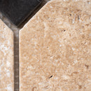 Cleo yellow travertin / black marble