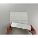 Witte rechthoekige papier gevouwen in secties voor Alchimia Glaciar totale oppervlakte