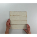 Witte houten plank met horizontale lijnen van Alchimia Ivory vloertegels