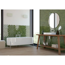 Moderne witte vrijstaand bad met metalen poten, Alchimia Olive 7,5x30 keramische tegel