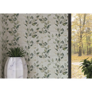 Floral wallpaper met fijne groene bladeren op Alure Ivory Caudalie decor wandtegel
