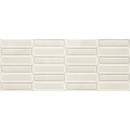 Beige rechthoekige tegels met afgeronde hoeken, Alure Ivory Oval decor wandtegel 30x75