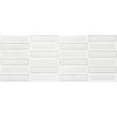 Witte rechthoekige labels in rijen met Alure White Oval decor wandtegel 30x75