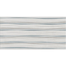 Wavy grijze en witte strepen op Alure White Sellent decor wandtegel 25x50