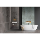 Moderne vrijstaande witte badkuip met ronde randen op Ambiente Emerald Mat