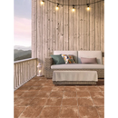 Wicker patio loveseat with neutral cushions and pillows from Antichi Amori Rossena 30x30