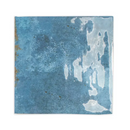 Blauwe keramische tegels Assisi Ocean met witte verweerde vlekken 12,5 x 12,5 cm