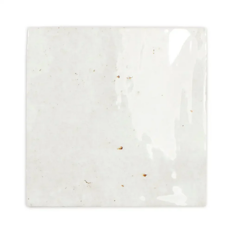 Glanzend witte keramische tegel Assisi White 12,5 x 12,5 voor een moderne uitstraling