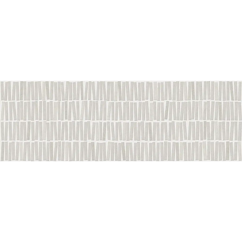Grijze textuur rechthoekige tegels in een herhalend patroon bars bone wandtegel 40x120 rett