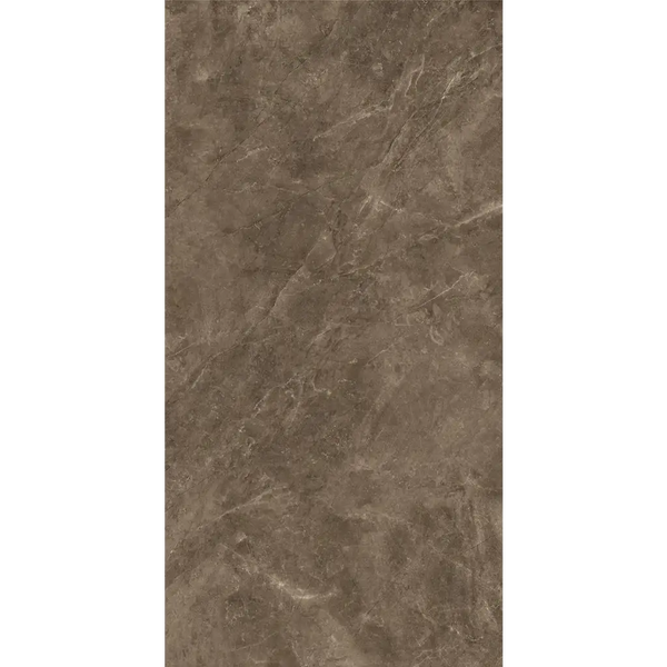 Natuurlijke 120x240 rett Bayona Moka Natural met bruin marmerachtige textuur en aders