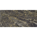 Zwarte marmeren plaat met gouden en witte aderen, ideaal voor Golden Pulido 120x260