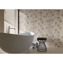 Moderne vrijstaande witte badkuip met organische vorm, Borneo Sand 75x75 rett