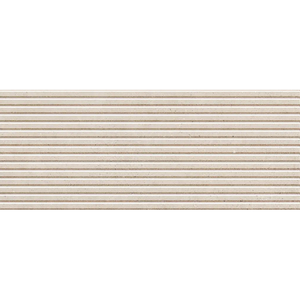 Beige en witte gestreepte Borneo Sand Esir decor wandtegel 30x75 rett