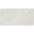 Zigzag herringbone patroon in lichtgrijs op Borneo White Arrow decor wandtegel 60x120