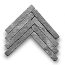 Grijze Bourgondische dallen tegels in visgraatpatroon, perfecte vloertegels of wandtegels