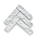 Alt tekst van Bourgondische dallen Vicoli Bianco 21x6x2.5cm in visgraat patroon