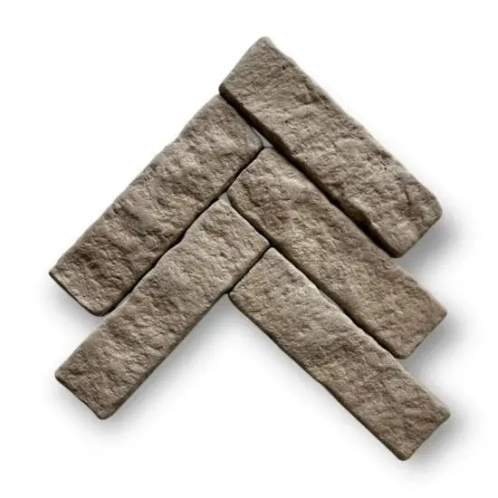 Ruwe bruine grijze dallen Vicoli Castagno in chevron patroon voor bourgondische dallen Vicoli