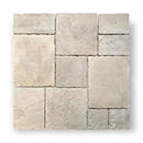 Lichtgekleurde textuurstenen tegels van Bourgondische Dallen Vicoli Fiume module 7