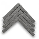 Chevron patroon van Bourgondische dallen Vicoli Old Grey vloertegels of tegels