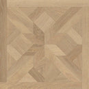 Lichte eiken houten vloer casetone oak 60x60 met geometrisch visgraatpatroon in oak 60x60 design