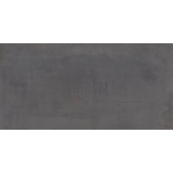 Dark grijze textuur tote bag met zwarte handles en rits voor Iron Antracite 60x120 rett