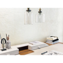 Schone witte bureau met ingebouwde opbergcompartiment, Code Silver 40x120 rett