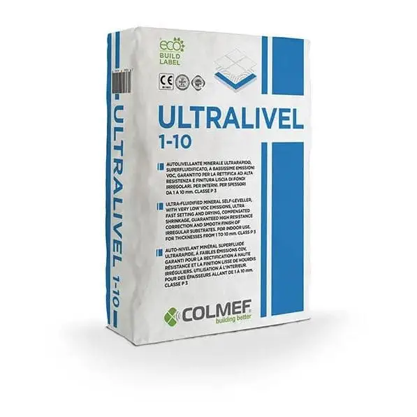 Witblauwe Colmef Ultralivel 1-10 verpakking voor 25 kg product