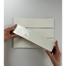 Wit rechthoekig papier wordt gescheurd, perfect voor Colonial Ivory glans 7,5x30