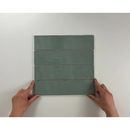 Vouw groen papier in vier secties voor het product Colonial Jade glans 7,5x30