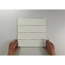 Witte rechthoekige mat met horizontale vouwen, perfect voor Colonial White projecten