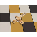 Scrabble tegels vormen CHANGE en ME met Colourstyle Antraciet 10x10 rett