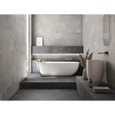 Moderne vrijstaande witte badkuip met curves op Concept Black mat 60x120 rett