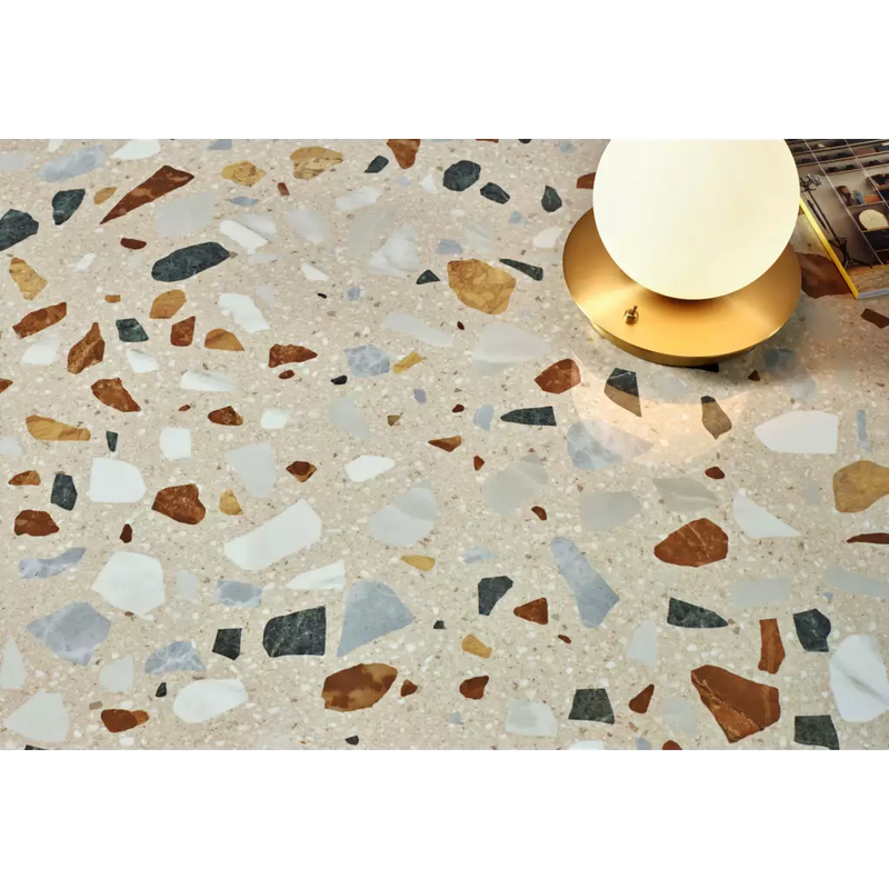 Crisp XL Beige terrazzo 60x60 rett - Top Tegels