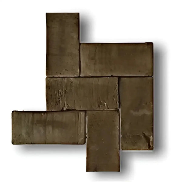 Bruine rechthoekige Alhambra bejmat tegels met textuur, 24x11x2 cm