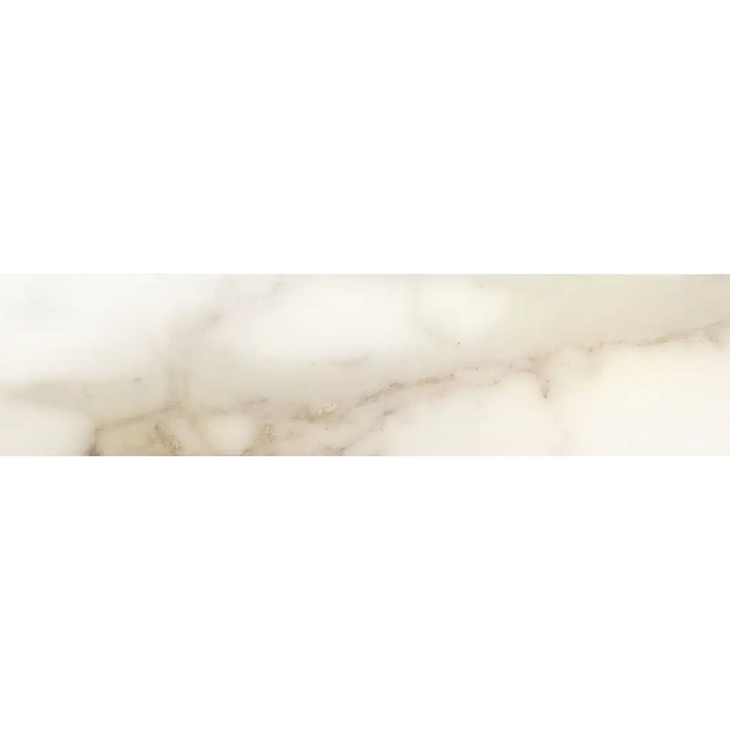 Smooth cream-colored marble with gray veining on Diamond Gold wandtegel mat 7,5x30