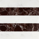 Dira 30x30 donkerbruine vloertegels met wit aders in marmer effect horizontale strook wandtegels