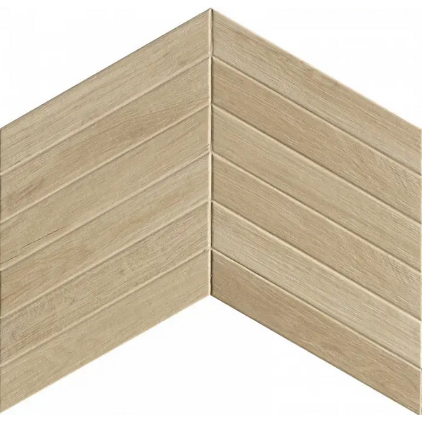 Beige chevron vloer van Fapnest Maple Chevron 7,5x45 in V-vorm