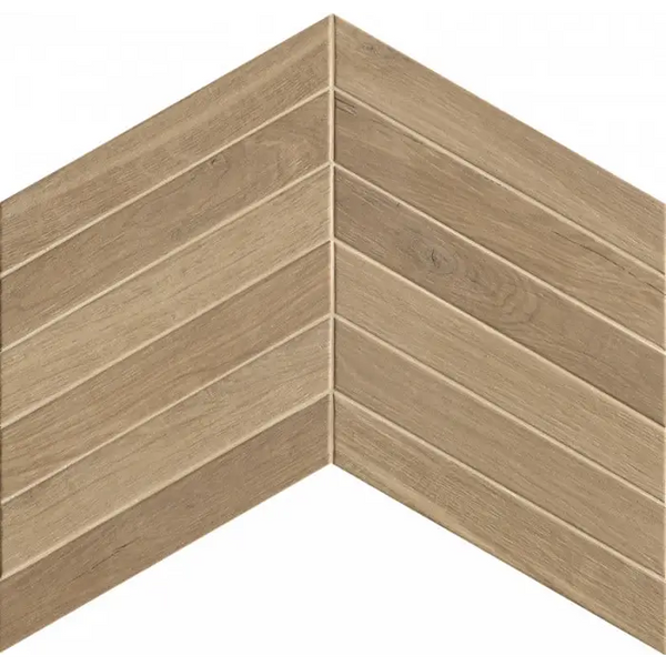 Fapnest Natural Chevron 7,5x45 met houten chevronpatroon in V-vorm van parallelle planken