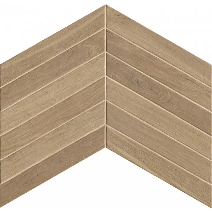 Fapnest Natural Chevron 7,5x45 met houten chevronpatroon in V-vorm van parallelle planken