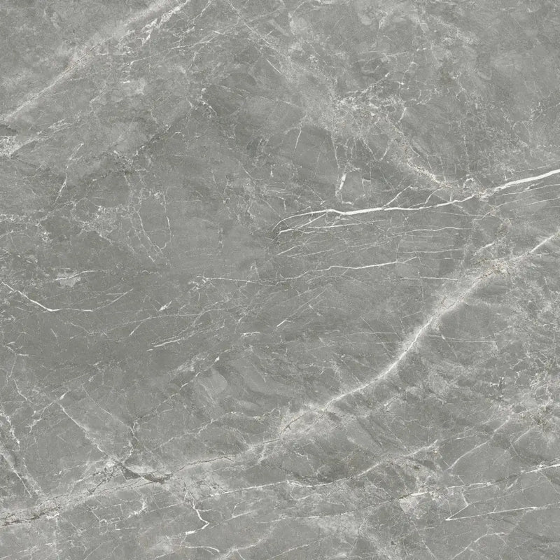 Grijze marmerplaat met witte adering, Fior di Bosco Marengo silk 120x120 rett