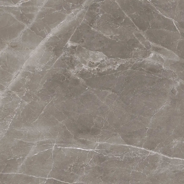 Grijze marmertegel Fior di Bosco Noce silk 120x120 met witte aders