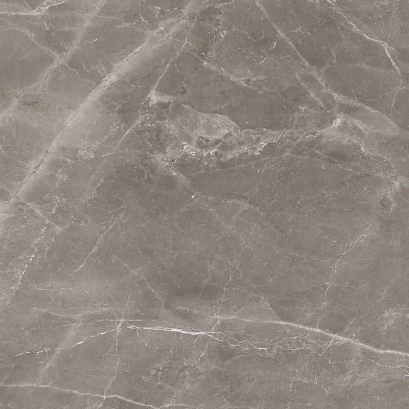 Grijze marmertegel Fior di Bosco Noce silk 120x120 met witte aders