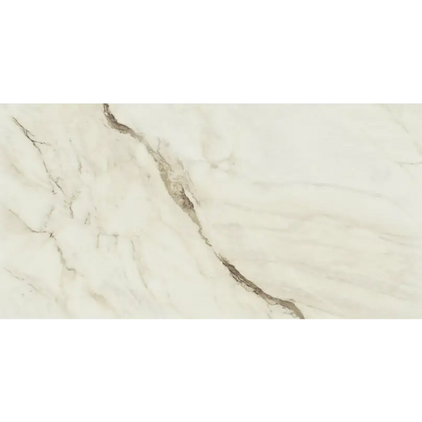 Fontana mat 60x120 rett: roomwit marmer met diagonale bruine en grijze aders